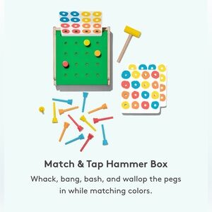 Lovevery Colorful Match & Tap Hammer Box Toy / EUC